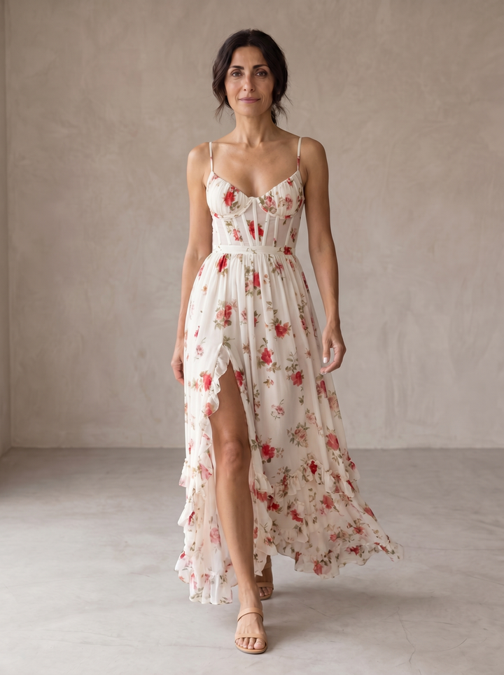Johanna | Vestido midi floral romántico