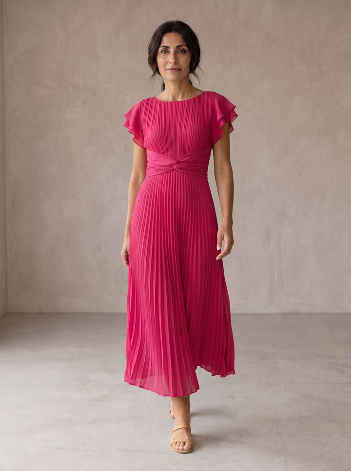 Urania | Vestido maxi plisado fluido
