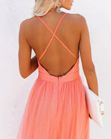 Ffion | Vestido maxi ligero coral