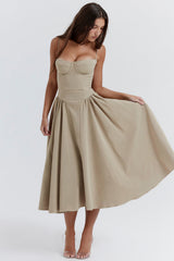 Dilly | Vestido midi estilo corsé